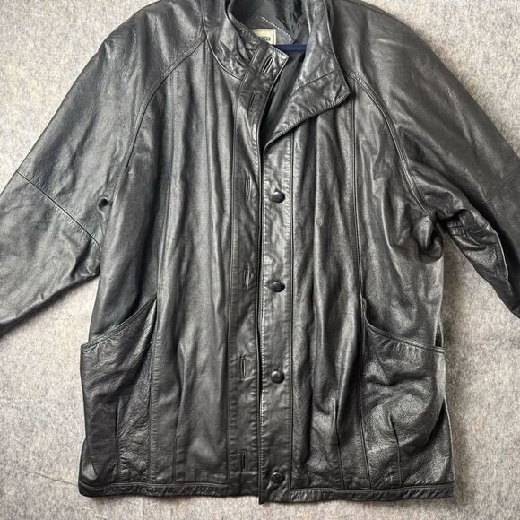Fitz Wright Leather Jacket Womens Size XL Black 100% Leather *see description* - Picture 3 of 13